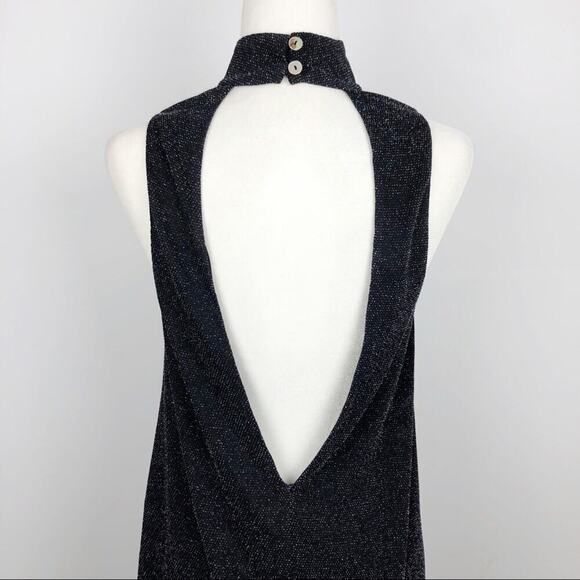 NWT Show Me Your MuMu Friday Black Choker Cut out Dress XS Metallic Black - Picture 10 of 16